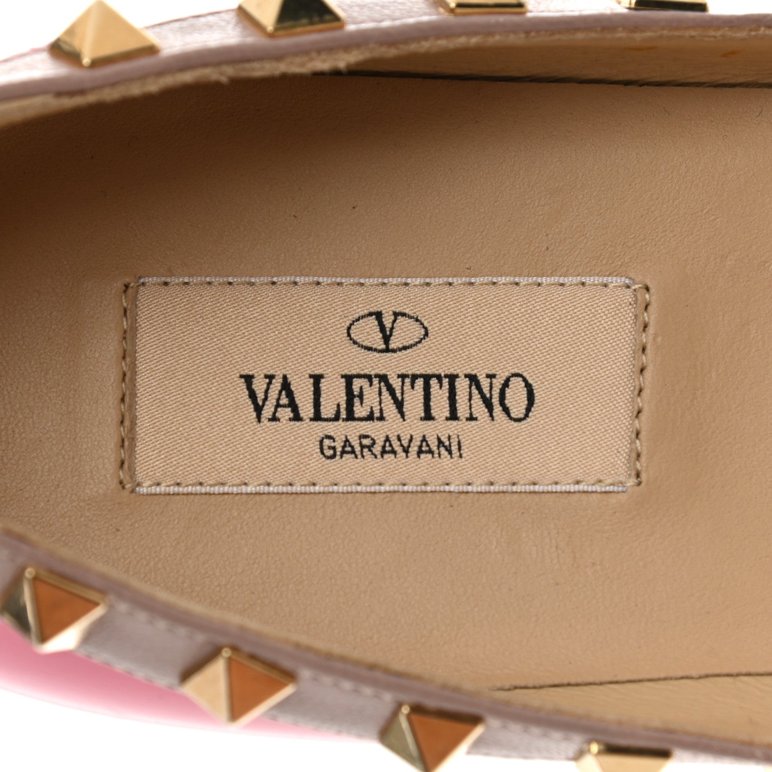 Valentino Garavani Patent Nappa Rockstud Ballerina Flats 37.5 Framboise Poudre 7 of 8