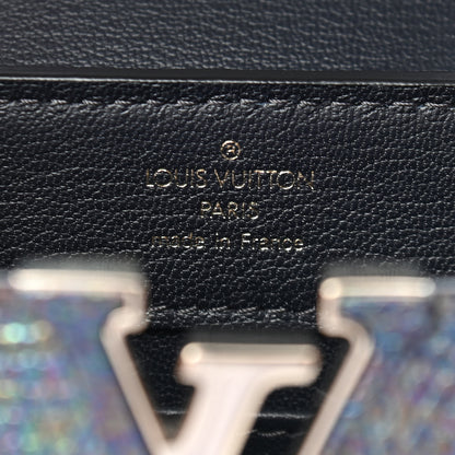 Louis Vuitton Lizard Capucines Mini Bleu Petrole 6 of 8