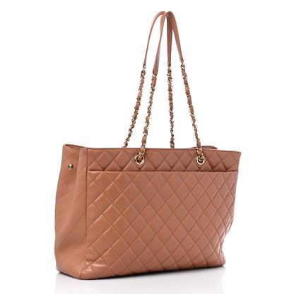 Chanel Caviar Quilted Large Shopping Tote Dark Beige 3 of 14