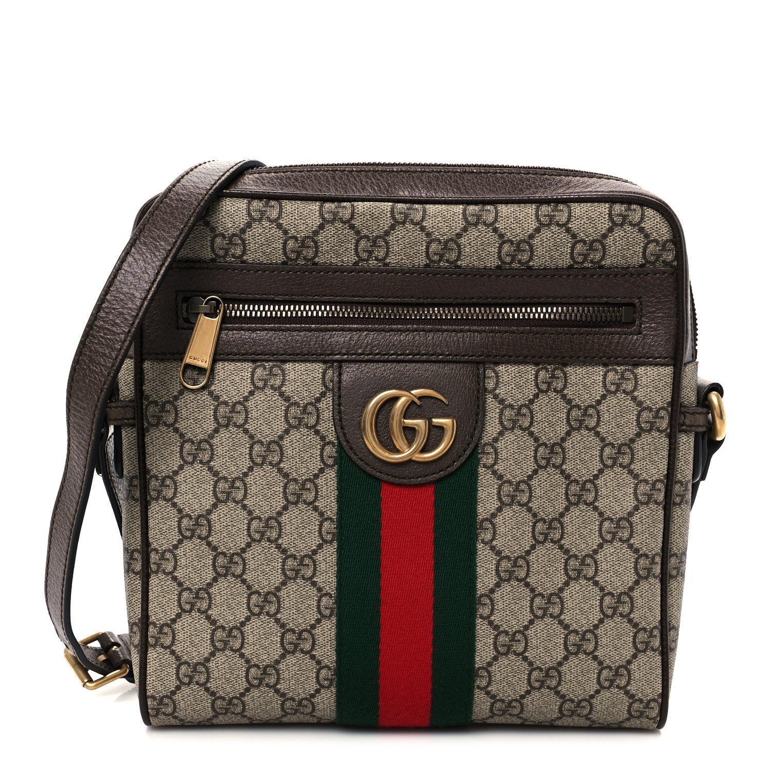 Gucci GG Supreme Monogram Web Small Ophidia Messenger Bag Brown 2 of 21