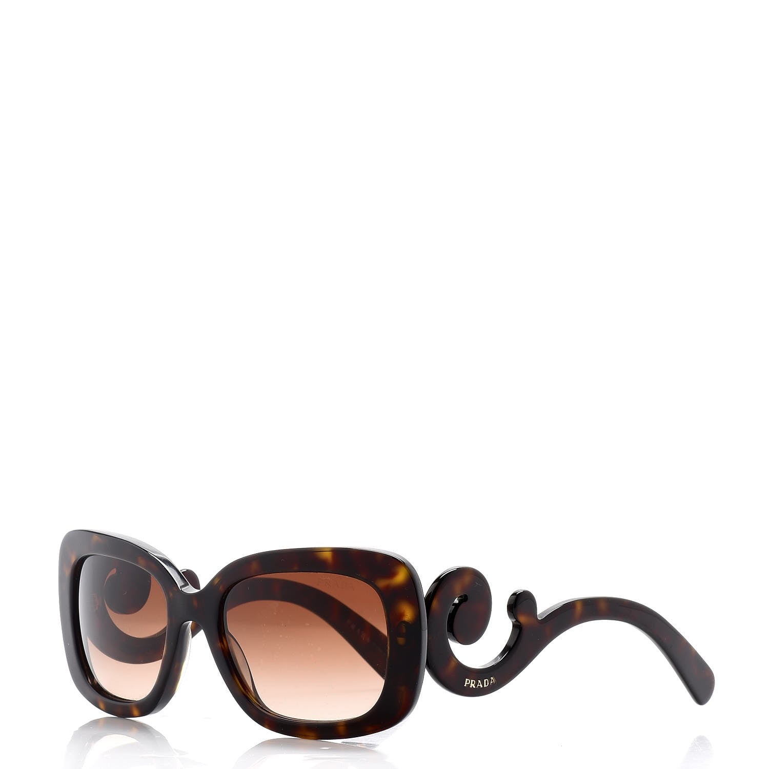 Prada Acetate Baroque Sunglasses SPR 27O Tortoise 1 of 7