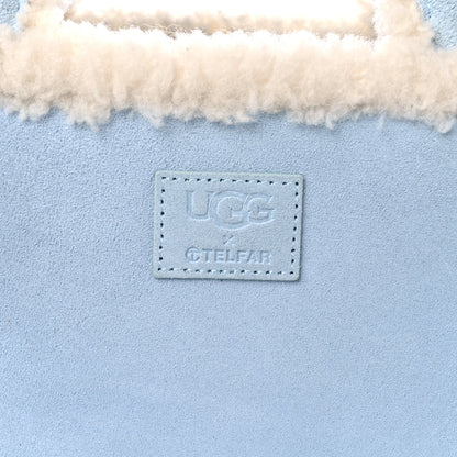 Telfar X UGG Suede Shearling Medium Shopping Bag Blue 7 of 11