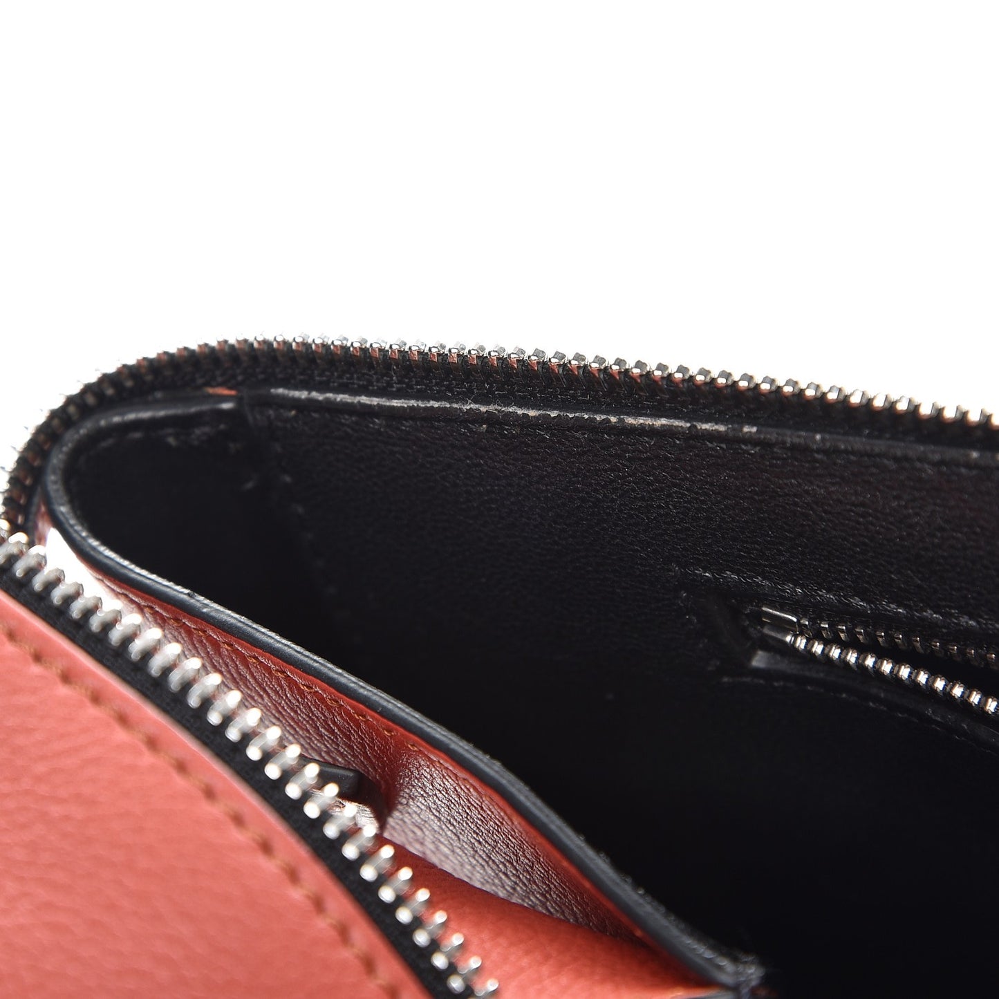 Drummed Calfskin Medium Edge Shoulder Bag Vermillion