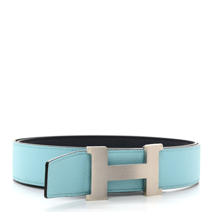 Hermes Epsom 38mm H Belt 110 Bleu Atoll Bleu Indigo 2 of 8