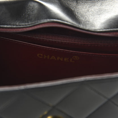 Chanel Lambskin Quilted CC Flap Shoulder Bag Black 8 of 10