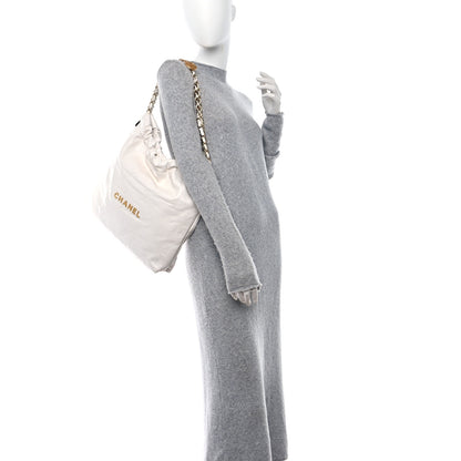 Chanel Shiny Calfskin Quilted Chanel 22 White 2 of 12