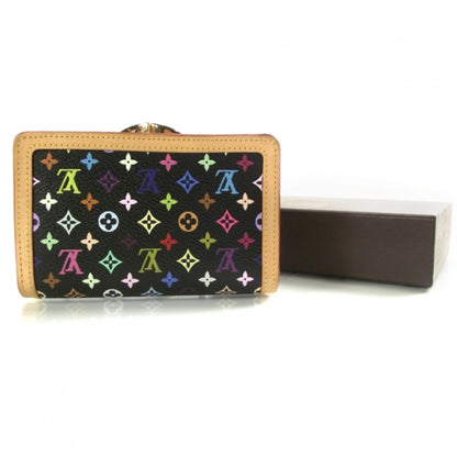 Louis Vuitton Monogram Multicolor French Purse Wallet Black 4 of 8