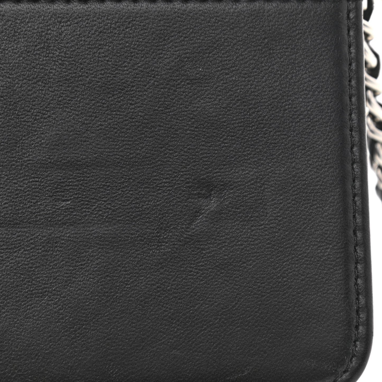 Lambskin Quilted Data Center Wallet On Chain WOC Black