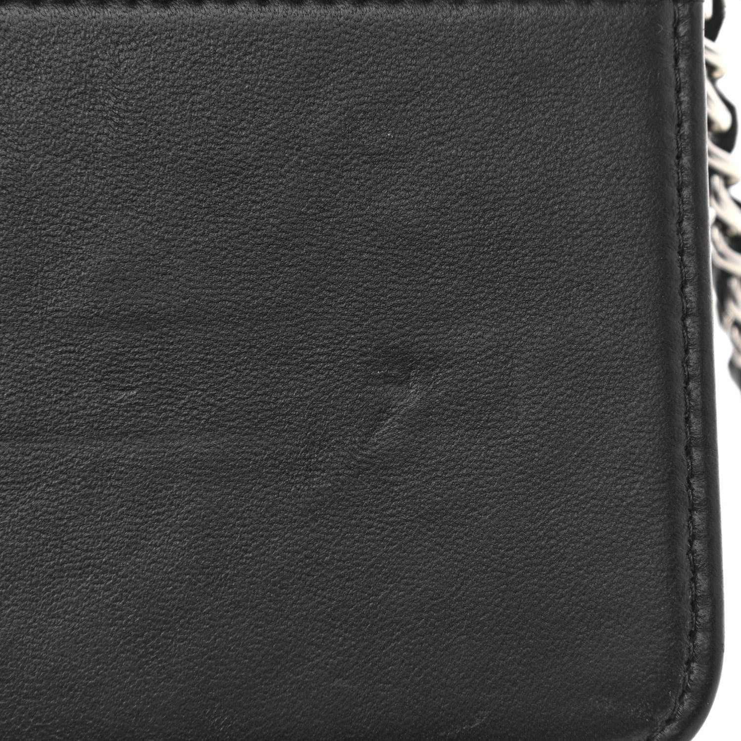 Chanel Lambskin Quilted Data Center Wallet On Chain WOC Black 12 of 13