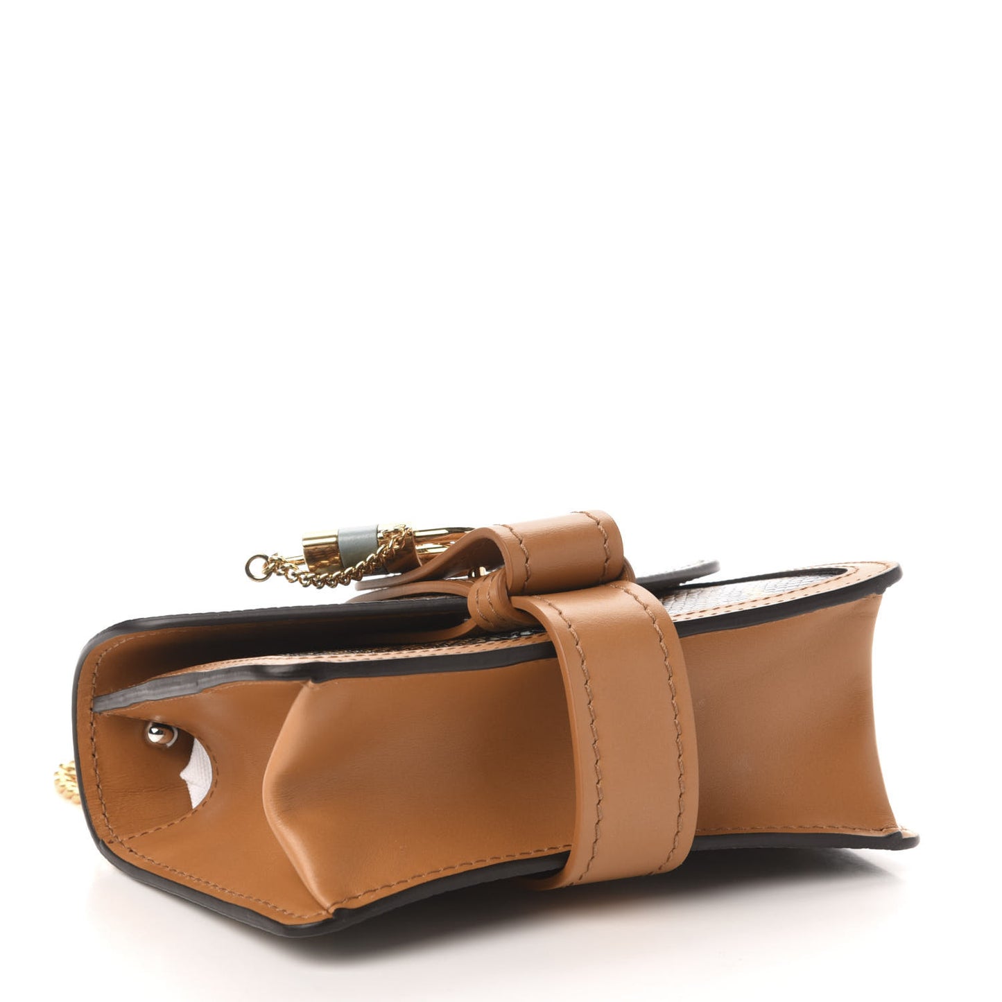 Python Embossed Shiny Calfskin Mini Aby Chain Shoulder Bag Faded Blue