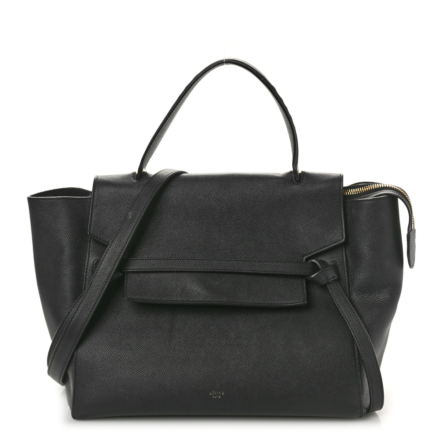 Grained Calfskin Mini Belt Bag Black
