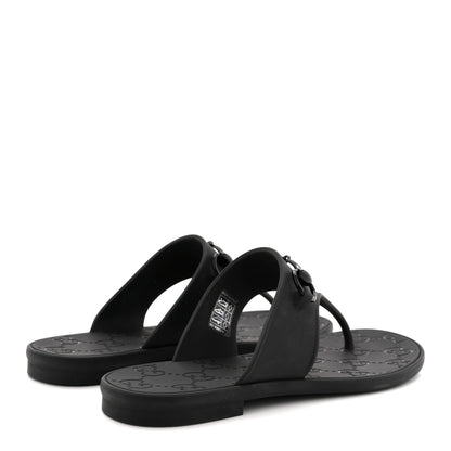 Gucci Rubber Womens Horsebit Thong Sandals 38 Black 5 of 9