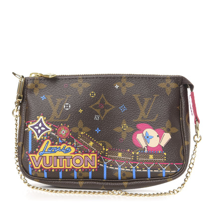 Louis Vuitton Monogram 2020 Christmas Animation Roller Coaster Mini Pochette Accessories Pivoine 1 of 8
