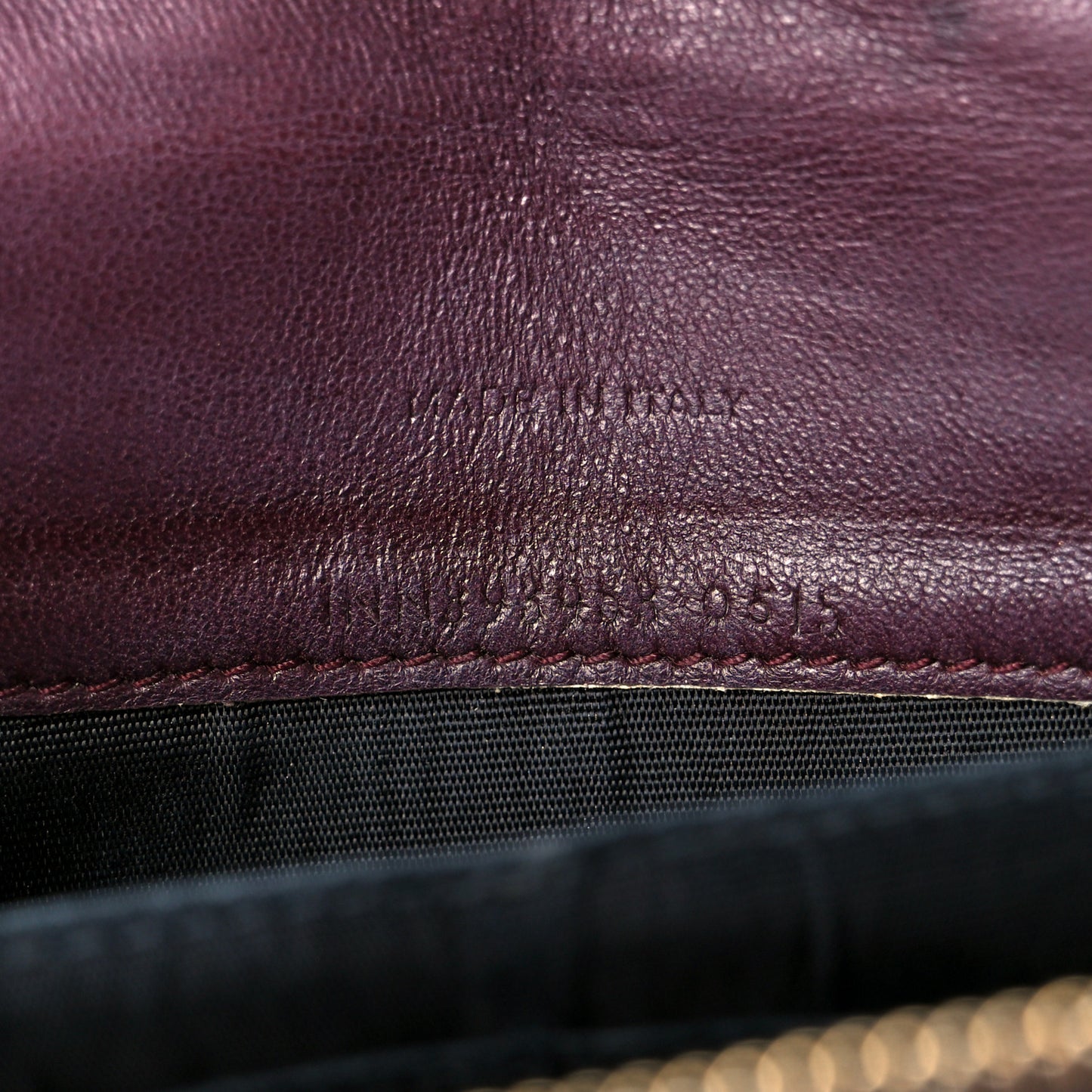 Calfskin Matelasse Chevron Monogram Envelope Chain Wallet Rouge Legion