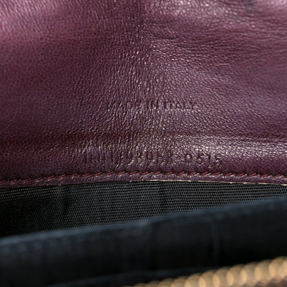 Saint Laurent Calfskin Matelasse Chevron Monogram Envelope Chain Wallet Rouge Legion 7 of 11