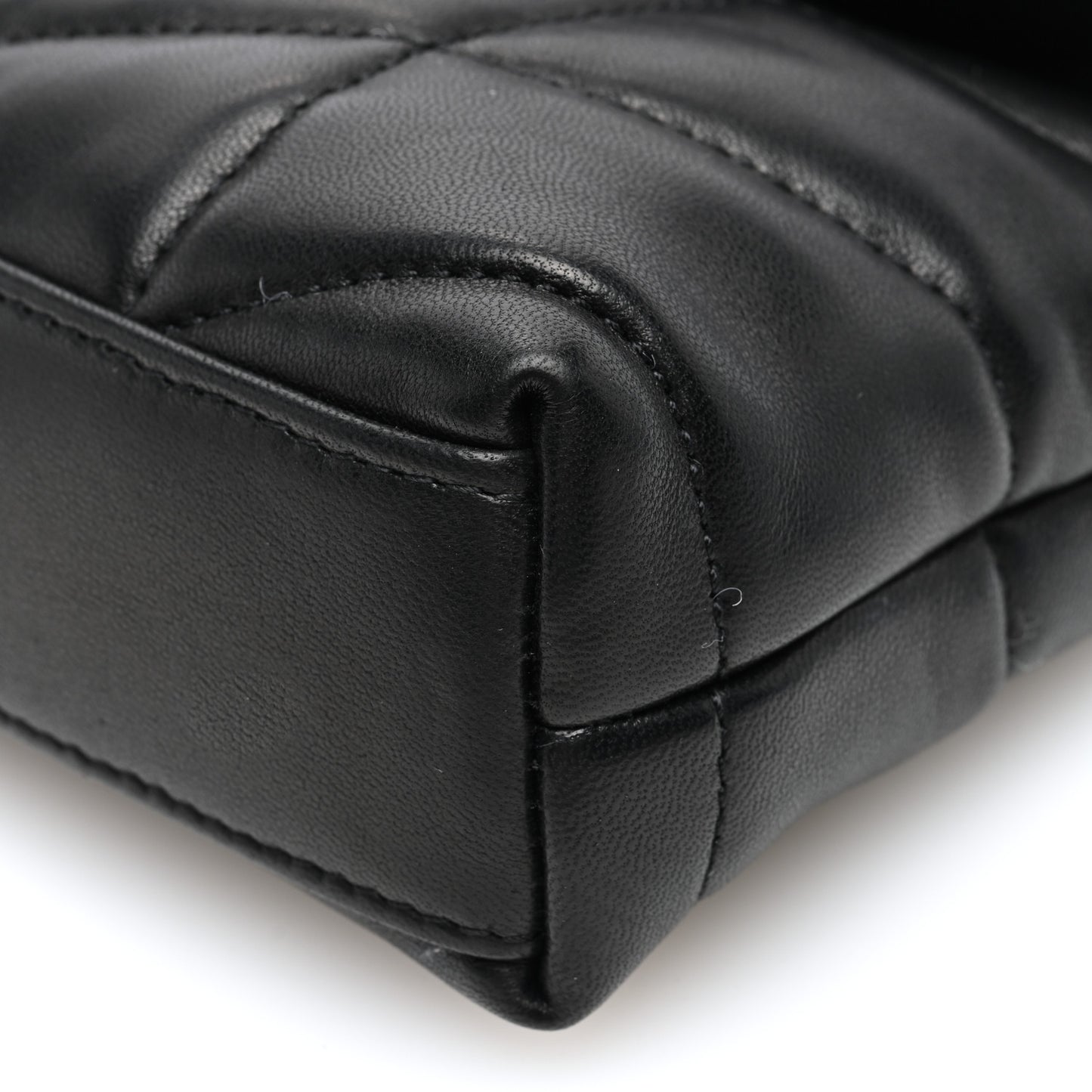 Lambskin Monogram Loulou Puffer Pouch Clutch Black