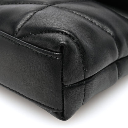 Saint Laurent Lambskin Monogram Loulou Puffer Pouch Clutch Black 10 of 10