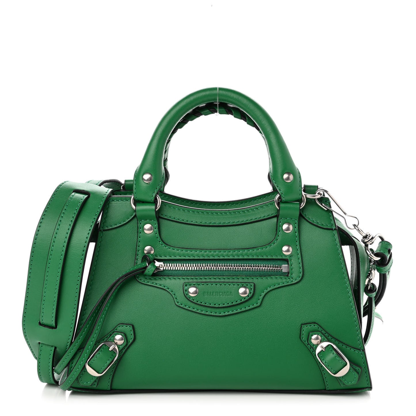 Smooth Calfskin Neo Classic Silver Hardware Mini City Grass Green