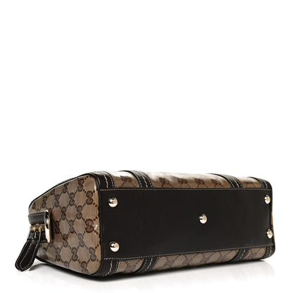 Gucci Crystal Monogram Duchessa Boston Bag Brown 4 of 12
