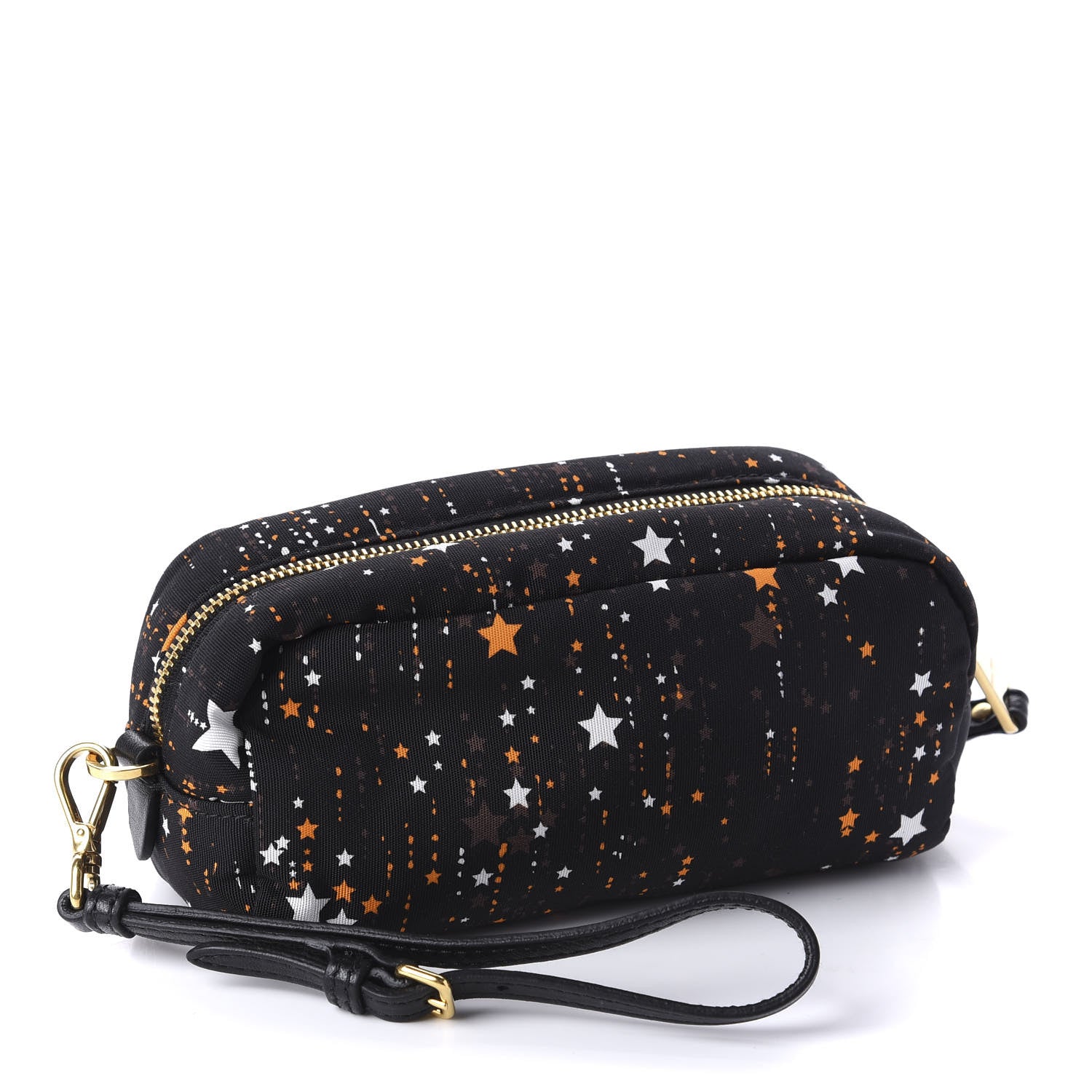 Miu Miu Nylon Printed Stars Pouch Black 3 of 8