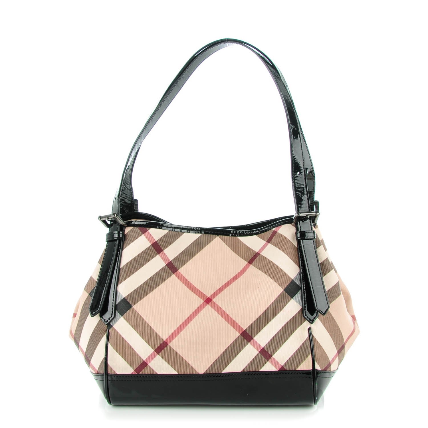 Burberry Supernova Check Small Tote Black 1 of 8
