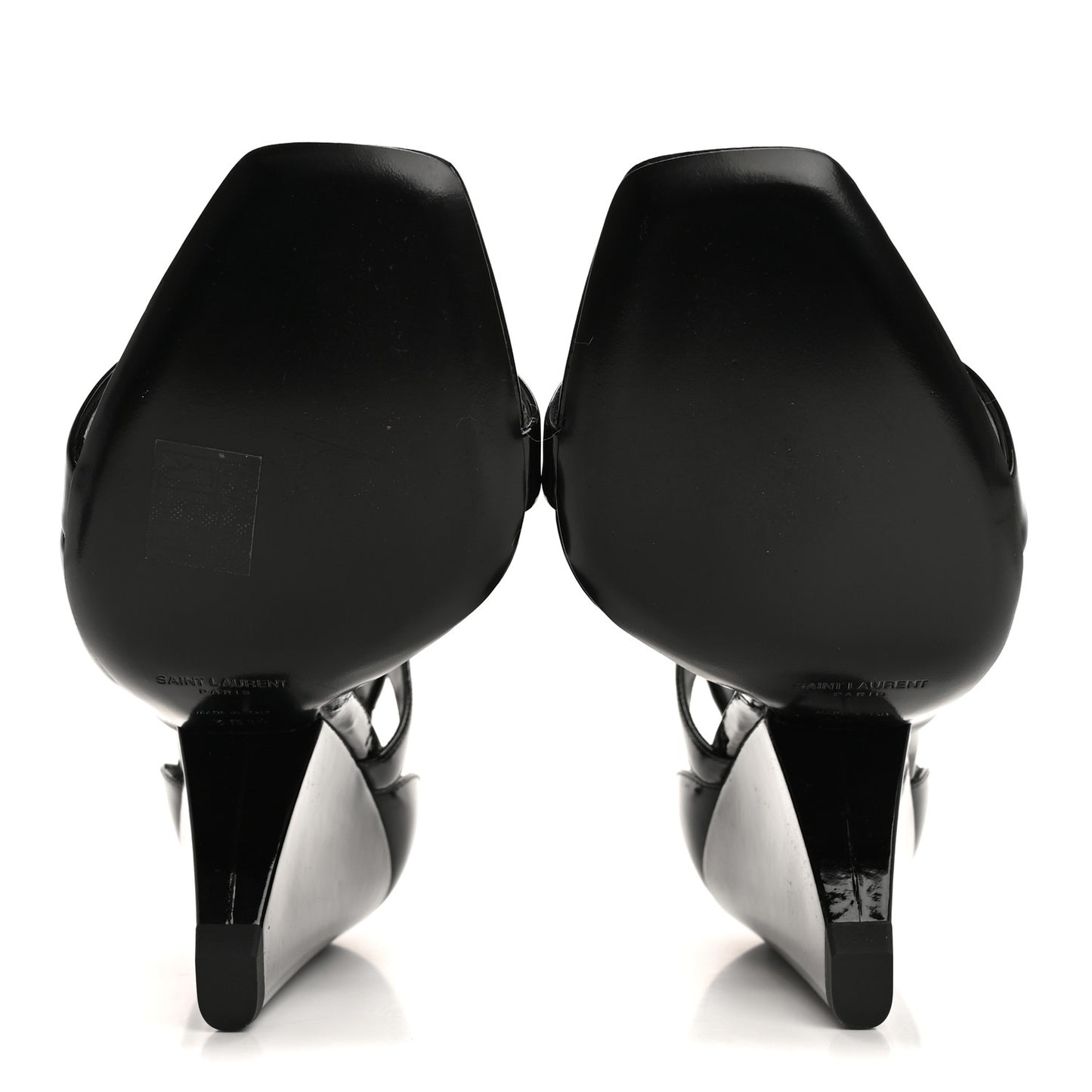 Patent Niki Crossed 105 Sandals 38.5 Black