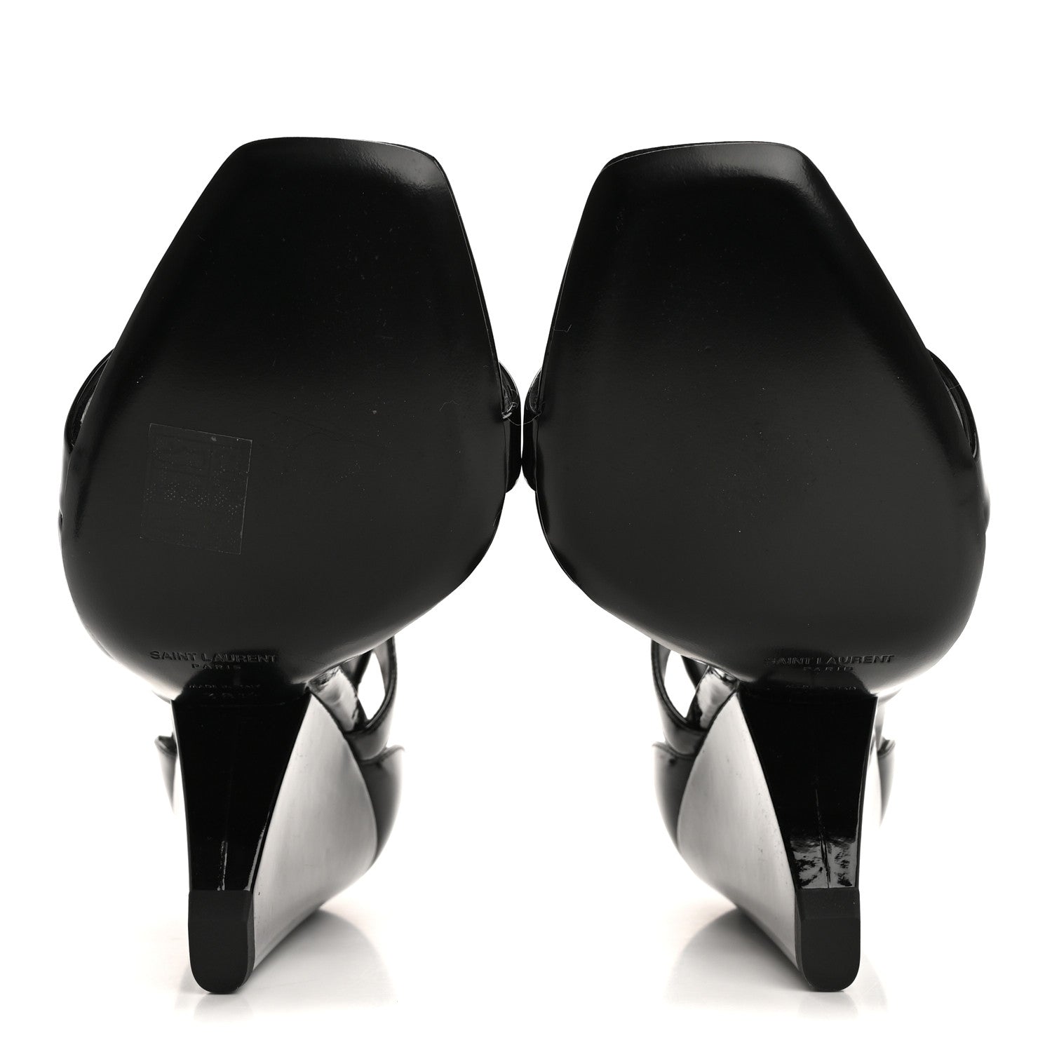 Saint Laurent Patent Niki Crossed 105 Sandals 38.5 Black 7 of 10