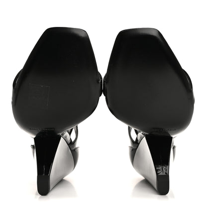 Saint Laurent Patent Niki Crossed 105 Sandals 38.5 Black 7 of 10