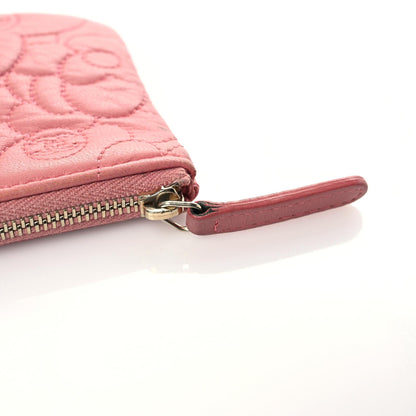 Chanel Lambskin Camellia Embossed Cosmetic Pouch Pink 15 of 15