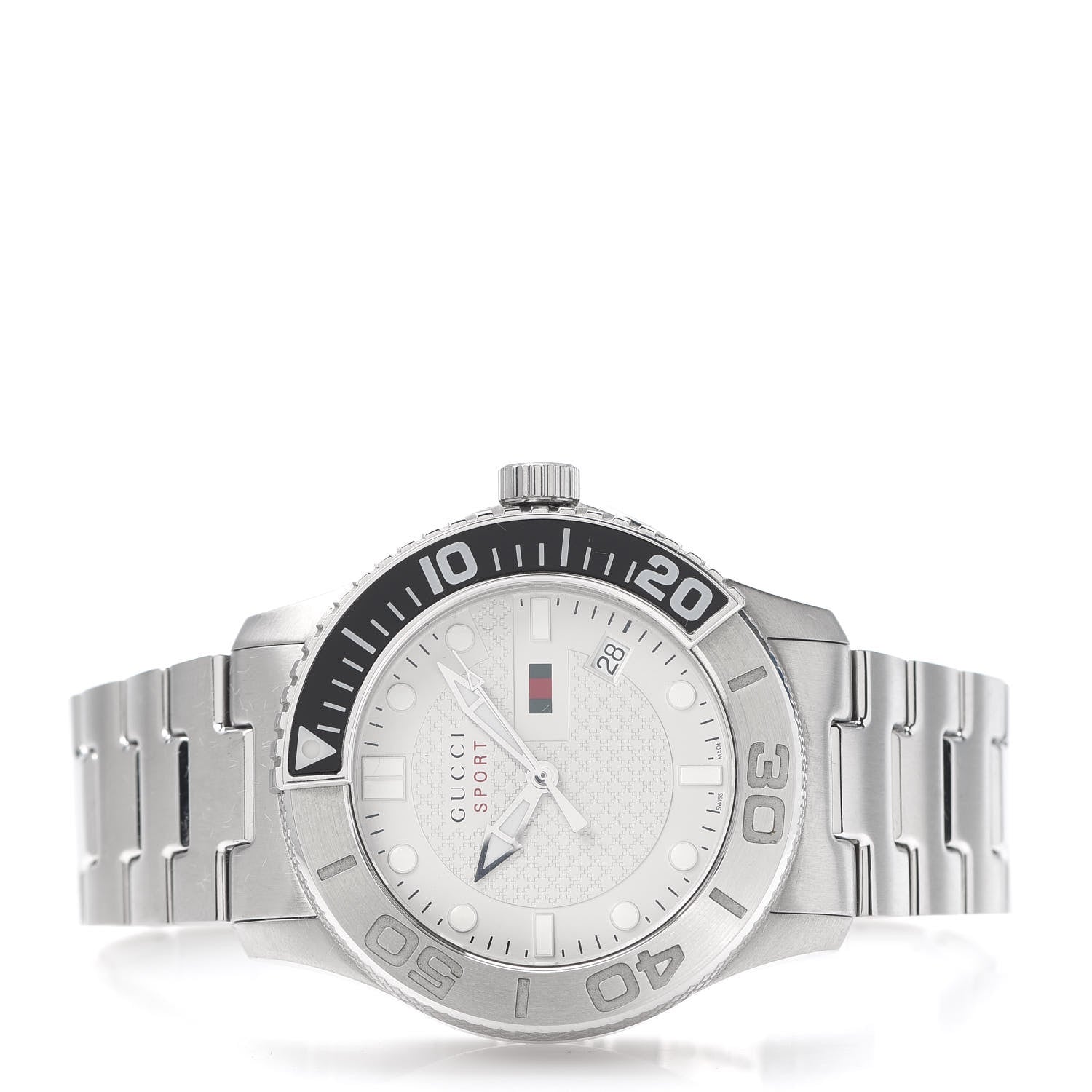 Gucci Stainless Steel 44mm G-Timeless Sport Quartz Watch White 3 of 8