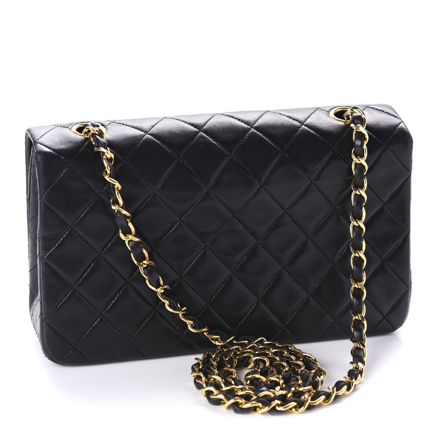 Chanel Lambskin Quilted Small Single Flap Black 3 of 12