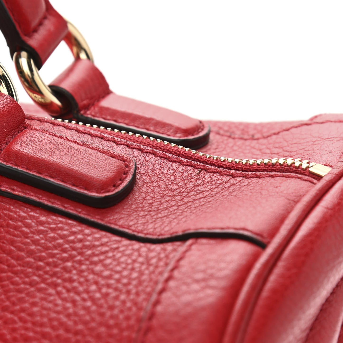 Pebbled Calfskin Medium Soho Boston Red