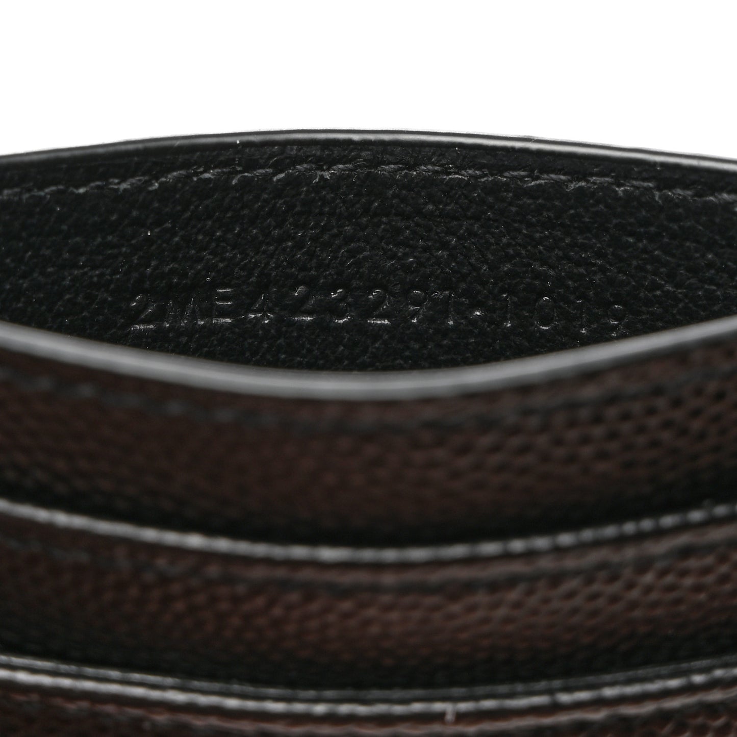 Grain De Poudre Matelasse Chevron Monogram Credit Card Case Black