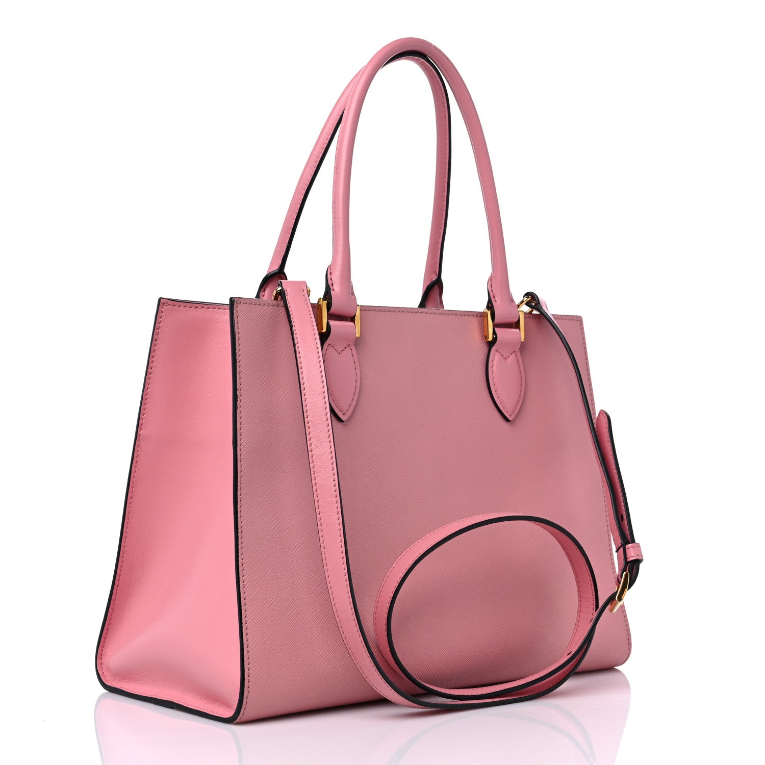 Prada Saffiano Soft Calfskin Tote Pesco 3 of 10