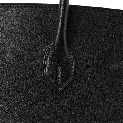 Hermes Chevre Chamkila Birkin Sellier 25 Bambou Black 7 of 31