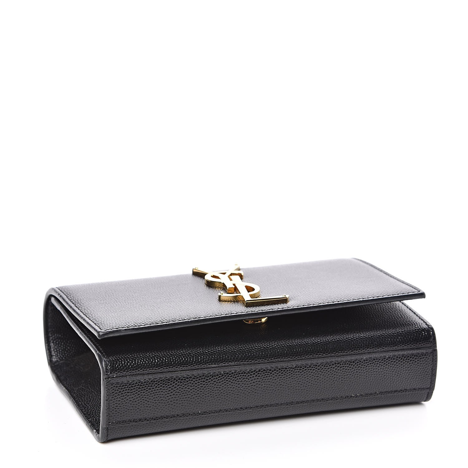Saint Laurent Grain De Poudre Small Monogram Kate Satchel Black 4 of 12