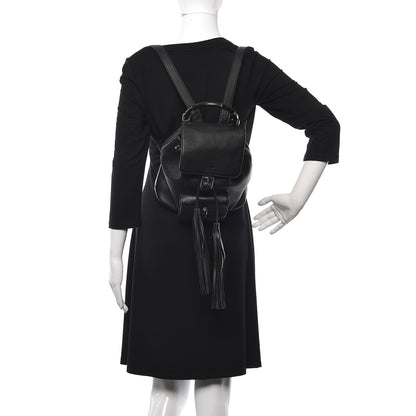 Gucci Calfskin Small Bamboo Backpack Black 2 of 10