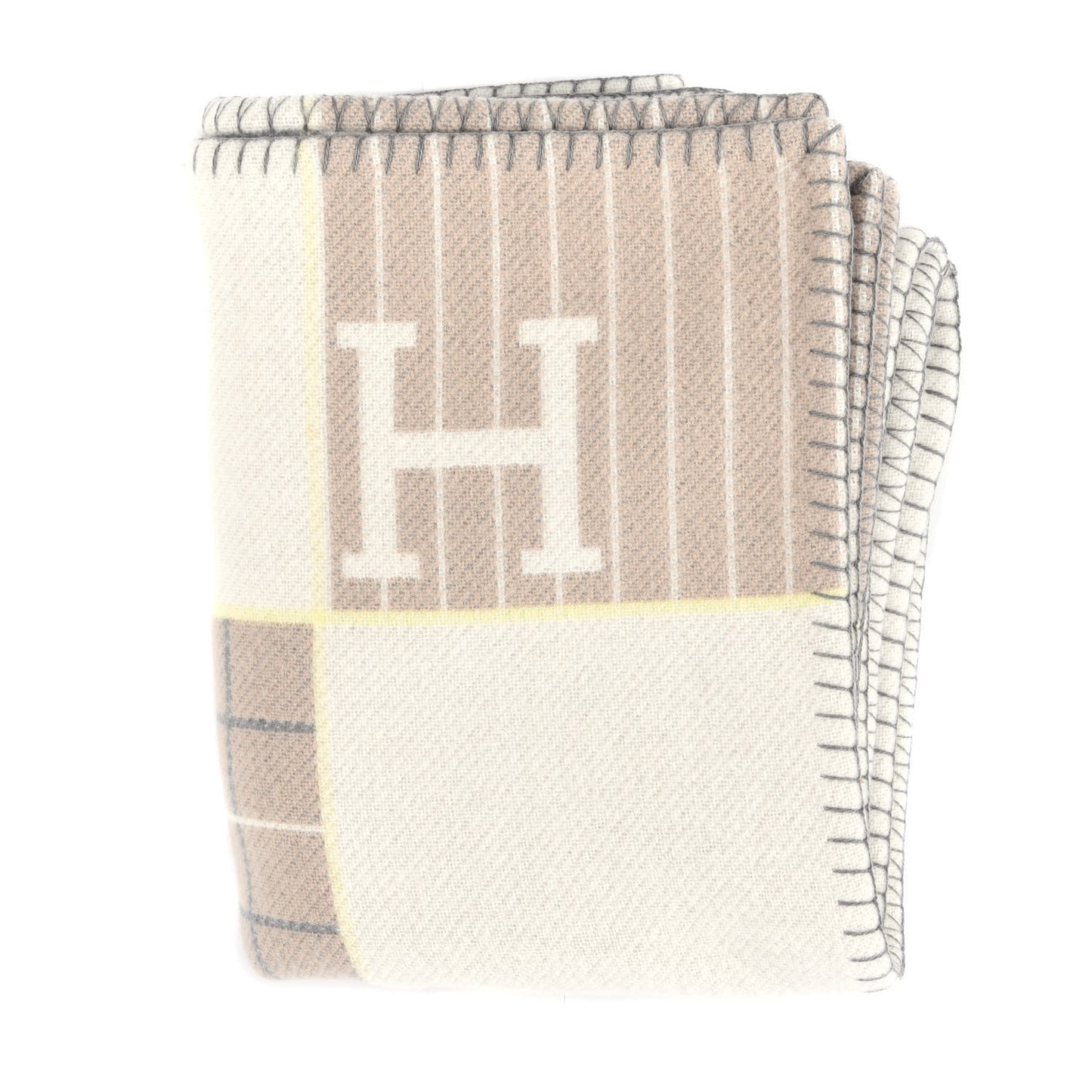 Wool Cashmere Avalon Passe-Passe Blanket Naturel