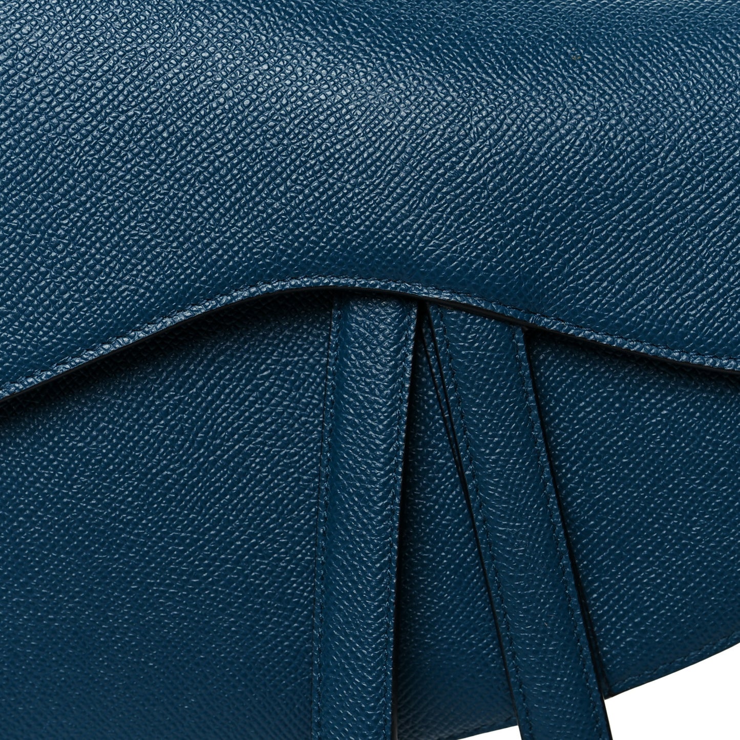 Grained Calfskin Saddle Bag Navy