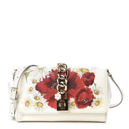 Dolce & Gabbana Dauphine Floral Print Crossbody Bag White Multicolor 1 of 9