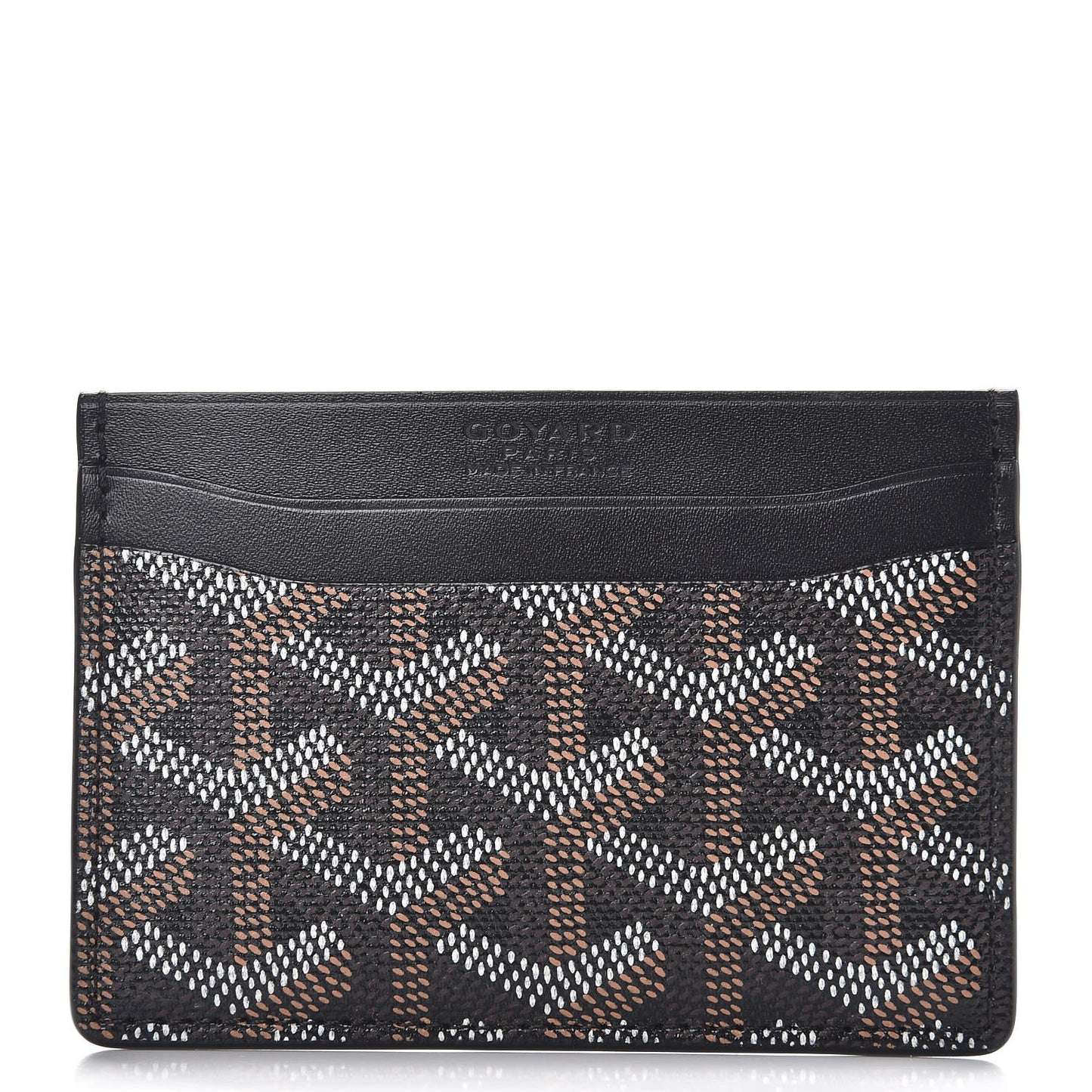 Goyardine Saint Sulpice Card Holder Black