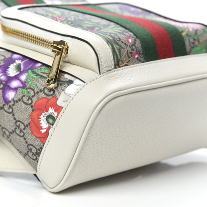 Gucci GG Supreme Monogram Flora Web Small Ophidia Day Backpack White 7 of 8