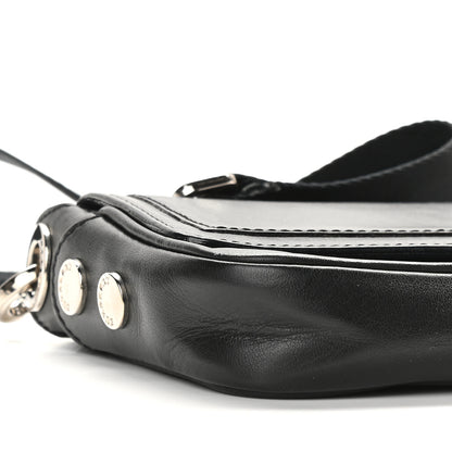 Burberry Calfskin Logo Strap Shoulder Bag Black 7 of 10
