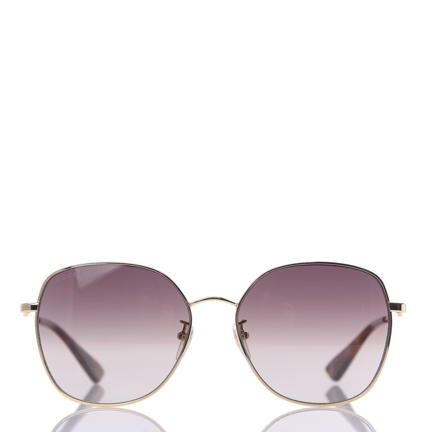 Gucci Metal Square Frame Sunglasses GG0415SK Gold 2 of 8