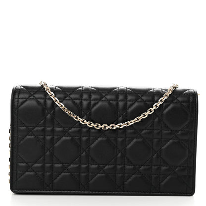 Christian Dior Lambskin Cannage Lady Dior Pouch Black 3 of 10