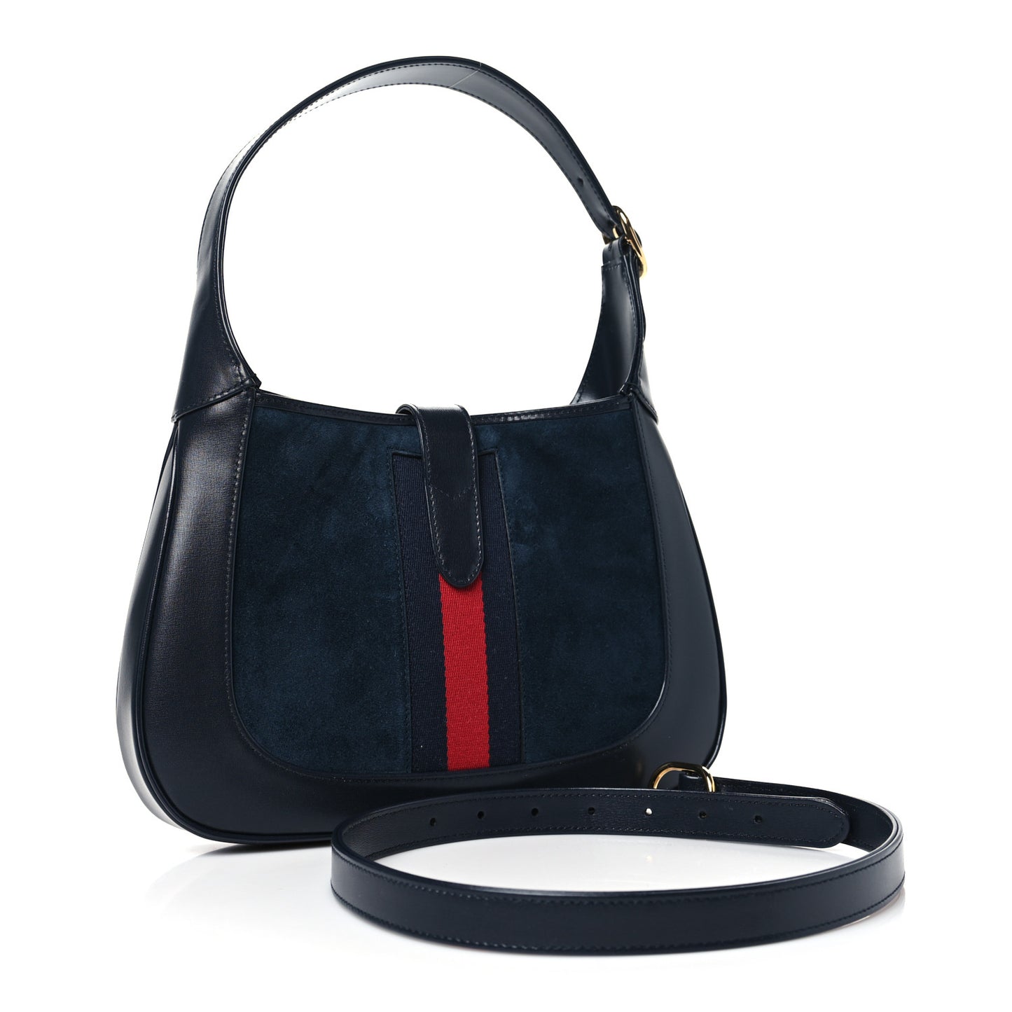 Suede Boarded Dyana Lux Calfskin Suede Small Jackie 1961 Hobo Navy