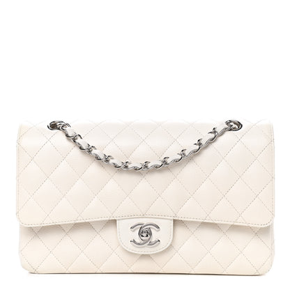 Chanel Caviar Quilted Medium Double Flap White 1 of 11