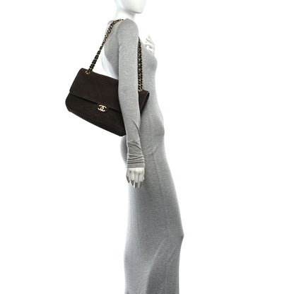 Chanel Suede Calfskin Small Souplissimo Maxi Flap Dark Brown 2 of 11