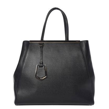Fendi Vitello Elite Large 2Jours Tote Black 1 of 10