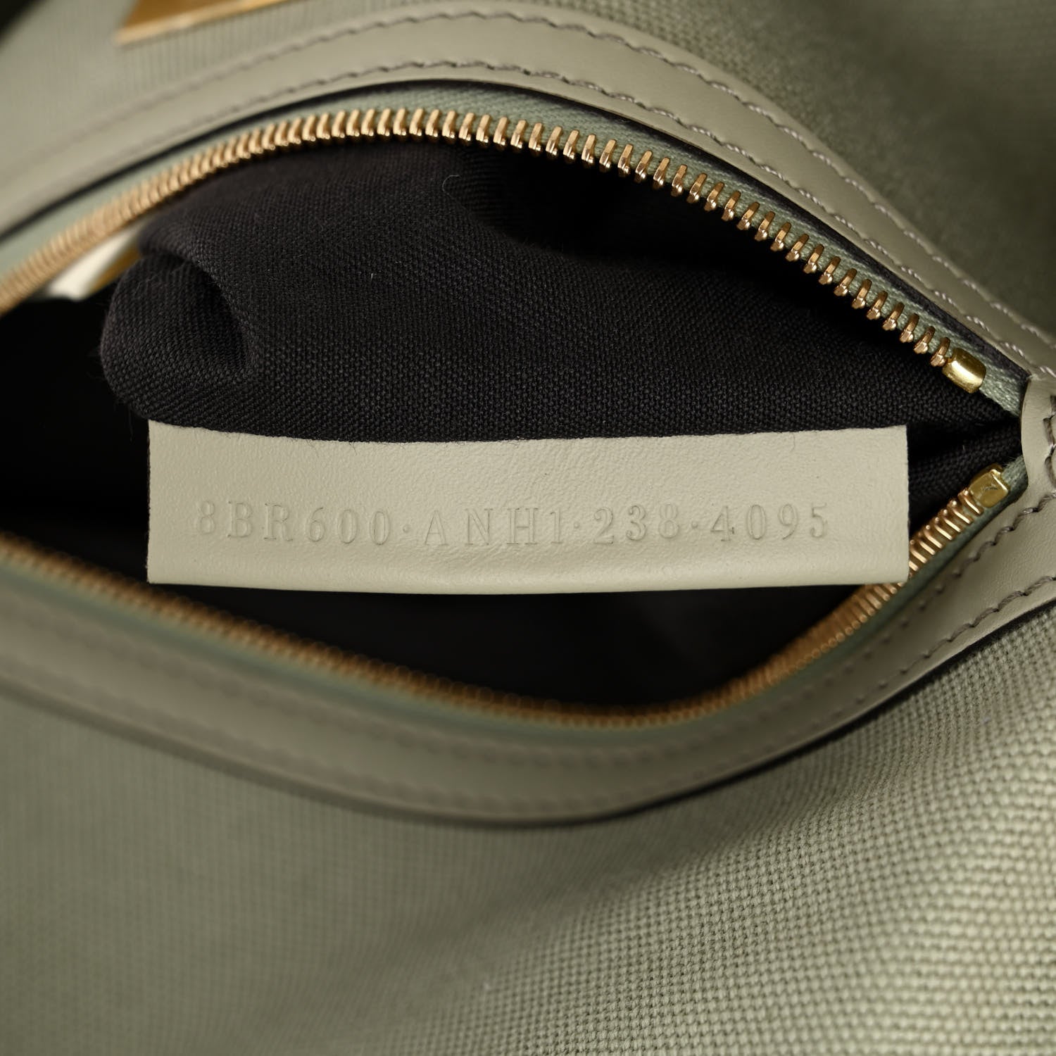 Fendi Canvas Vitello King FF Embroidered Baguette Green Tea 7 of 12